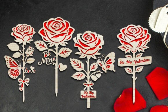 Laser Cut Valentine Rose Cutting 138462478 Creativo Digital